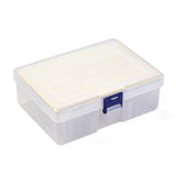 2 Set Plastic Bead Containers, for Small Parts, Hardware and Craft, Rectangle, White, 17.8x11.9x5.8cm