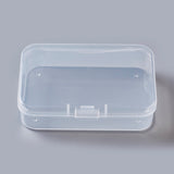 100 pcs Plastic Bead Containers, Rectangle, Clear, 11.6x8.6x2.9cm