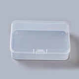 100 pcs Plastic Bead Containers, Rectangle, Clear, 9.5x6.6x2.6cm