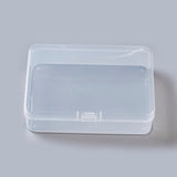 100 pcs Plastic Bead Containers, Rectangle, Clear, 7.5x5.2x2cm