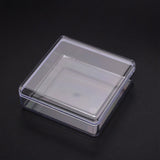 4 pcs Square Plastic Bead Storage Containers, Clear, 8.5x8.5x3cm