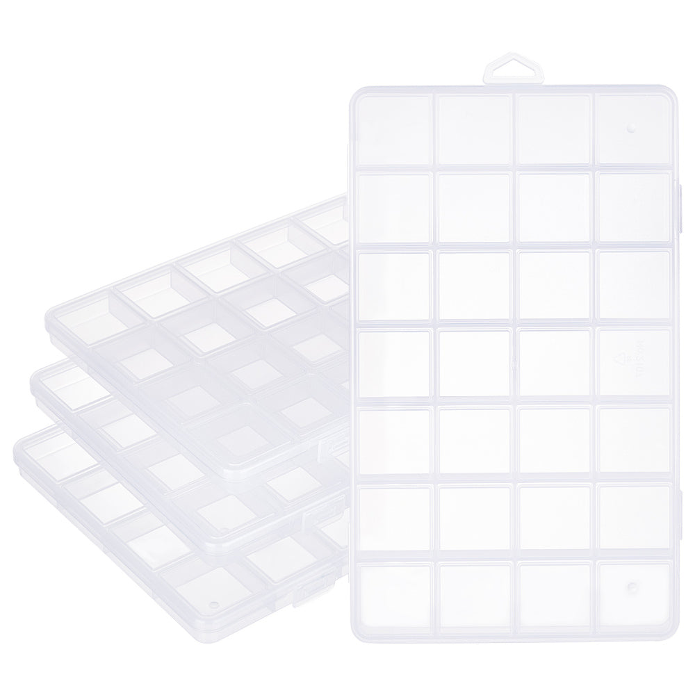 4pcs New Transparent Acrylic Storage Box Clear Square Cube