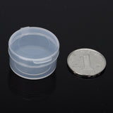 50 pcs Plastic Bead Containers, Column, Clear, 3.2x1.8cm, Capacity: 7ml(0.23 fl. oz)