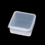 50 pcs Plastic Bead Containers, Cube, Clear, 6.5x6.5x3cm