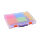 4 pcs Plastic Bead Storage Containers, Removable, 90 Compartments, Rectangle, Colorful, 35.9x26.4x4.3cm, 3 Compartments: about 10.1x2.6x3cm, 90 Compartments/box