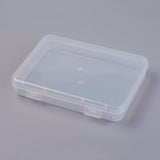 5 pcs Plastic Bead Containers, Rectangle, Clear, 15.1x10.9x2.6cm, Inner Diameter: 14.5x10cm