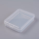 10 pcs Plastic Bead Containers, Rectangle, Clear, 11.95x9.3x2.85cm, Inner Diameter: 11.05x8.9cm