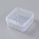 100 pcs Plastic Boxes, Bead Storage Containers, Square, Clear, 4.5x4.5x2cm, Inner Diameter: 4.1x4.1cm