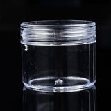 30 pcs Column Polystyrene Bead Storage Container, for Jewelry Beads Small Accessories, Clear, 4x3.3cm, Inner Diameter: 3.3cm