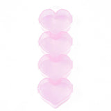 20 pcs Heart Polypropylene(PP) Bead Storage Container, with Hinged Lid, for Jewelry Small Accessories, Pearl Pink, 190x64x29mm, Hole: 9x15mm