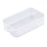 20 pcs Rectangle Polystyrene Bead Storage Container, with Cover, for Jewelry Beads Small Accessories, Clear, 150x90x40mm, Hole: 9mm