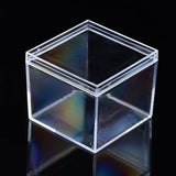 30 pcs Polystyrene Plastic Bead Storage Containers, Square, Clear, 6.5x6.5x5.5cm