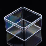 30 pcs Polystyrene Plastic Bead Storage Containers, Square , Clear, 9.4x9.4x5.5cm