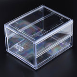 5 pcs Polystyrene Plastic Bead Storage Containers, Rectangle Drawer, Clear, 19.4x15.2x11.5cm