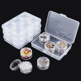 1 Bag 24pcs Beads Organizer Box with Lids 1.6 Removable Individual Box 6 Grids Bead Organizer Clear Craft Bead Case Jewelry Dividers Box Organizer for Make Up Gems Beads Jewelry Small Items