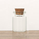 100 pcs Glass Cork Bottles Ornament, Glass Empty Wishing Bottles, Column, Clear, 2.2x3.5cm, Capacity: 7ml(0.24fl. oz)