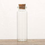 100 pcs Glass Cork Bottles Ornament, Glass Empty Wishing Bottles, Column, Clear, 2.2x7cm, Capacity: 15ml(0.51fl. oz)