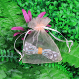 1 Set Rectangle Organza Drawstring Bags, Mixed Color, 12x9cm