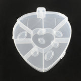 10 pcs Strawberry Plastic Bead Storage Containers, 8 Compartments, Clear, 17.6x14.8x2.5cm