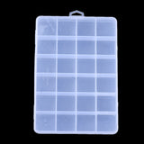 5 pcs Plastic Bead Storage Containers, 24 Compartments, Rectangle, Clear, 19x13x2.2cm, Hole: 6x16.5mm, Compartment: 30x30mm