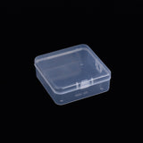 10 pcs Polypropylene(PP) Bead Storage Container, Mini Storage Containers Boxes, with Hinged Lid, Square, Clear, 8.5x8.5x3cm, Inner Size: 8.2x8.1cm