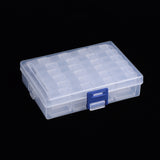 1 Set Polypropylene(PP) Beads Organizer Storage Case, 24PCS Polystyrene Removable Individual Box with Snap Shut Lids, Clear, 2.7x1.35x2.8cm, 24pcs Individual Box/packing box