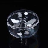 50 pcs Flat Round Polystyrene Bead Storage Container, for Jewelry Beads Small Accessories, Clear, 4.5x7cm, Hole: 10mm, Inner Diameter: 6.5cm, hole: 1cm