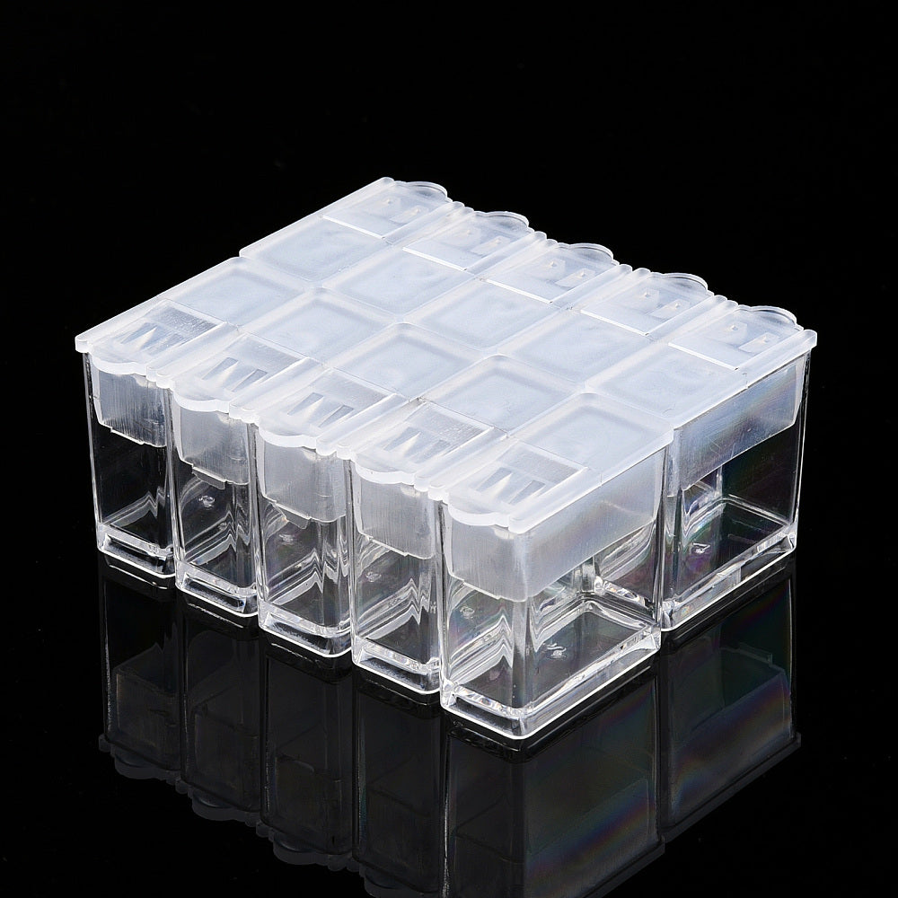 CRASPIRE 20 pcs Polystyrene Bead Storage Container, for Diamond