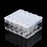 10 Bag Polystyrene Bead Storage Container, for Diamond Painting Storage Containers or Seed Beads Storage, Rectangle, Clear, 2.75x1.3x2.8cm, about 10pcs/bag