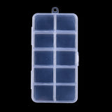 30 pcs Plastic Bead Storage Containers, 10 Compartments, Rectangle, Clear, 12.8x6.7x1.7cm, Hole: 5mm, compartment: 24x30mm