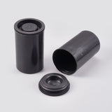 100 pcs Plastic Bead Containers, Column, Black, 3.35x5.4cm, Capacity: 45ml(1.52 fl. oz)