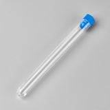 50 pcs Disposable Clear Tube Plastic Bead Containers, with Lid, Blue, 16x1.5cm