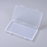 10 pcs Transparent Plastic Bead Containers, with Hinged Lids, for Beads and More, Rectangle, Clear, 16.5x9x1.6cm