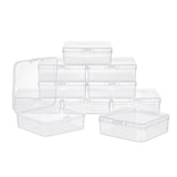 10 pcs 10pcs Square Transparent Plastic Bead Containers with Lids 7.5x7.5x2.6cm Bead Sorting Container Box Case for Jewellery Beads Pills Small Items