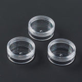 100 pcs Plastic Bead Containers, Column, Clear, 4.9x2.1cm, Inner Diameter: 4.2cm