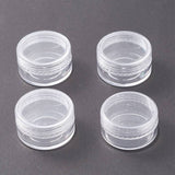 80 pcs Column Plastic Bead Containers, Clear, 3.8x2.1cm, Inner Diameter: 3.3cm