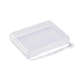 100 pcs Transparent Plastic Bead Containers, Rectangle, Clear, 5.3x6.8x1.2cm