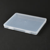 10 pcs Rectangle Polypropylene(PP) Plastic Boxes, Bead Storage Containers, with Hinged Lid, Clear, 14.3x18.5x1.7cm, Inner Diameter: 13.2x17.8cm