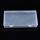 50 pcs Plastic Boxes, Bead Storage Containers, Rectangle, Clear, 17.5x11.2x2.7cm