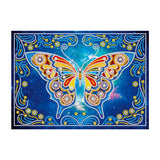 Craspire DIY Luminous Diamond Painting Kits, including Canvas, Resin Rhinestones, Diamond Sticky Pen, Tray Plate and Glue Clay, Rectangle, Butterfly Pattern, 400x300mm, 2Set/Pack
