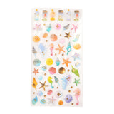 Craspire Epoxy Resin Sticker, for Scrapbooking, Travel Diary Craft, Ocean Themed Pattern, 4~32x4~65mm, 10sheets/set