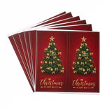 Craspire Christmas Theme Self-Adhesive Stickers, for Party Decorative Presents, Rectangle, Christmas Tree Pattern, 104x105x5mm, stickers: 100x50mm, 2pcs/sheet, 25 sheets/bag., 5bags/set