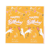 Craspire Rectangle Happy Birthday Theme Paper Stickers, Self Adhesive Sticker Labels, for Envelopes, Bubble Mailers and Bags, Cup Pattern, 10.3x10.7x0.01cm, 50pcs/bag, 10bags/set.