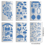 CRASPIRE 6 Style Steel Cutting Dies Stencils, for DIY Scrapbooking/Photo Album, Decorative Embossing DIY Paper Card, Mixed Patterns, 10.1x17.7x0.05cm, 1pc/style, 6pcs/set