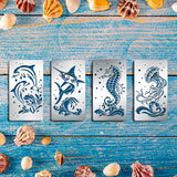 CRASPIRE 4Pcs 4 Style Stainless Steel Cutting Dies Stencils, for DIY Scrapbooking/Photo Album, Decorative Embossing DIY Paper Card, Mixed Patterns, 17.7x10.1cm, 1pc/style