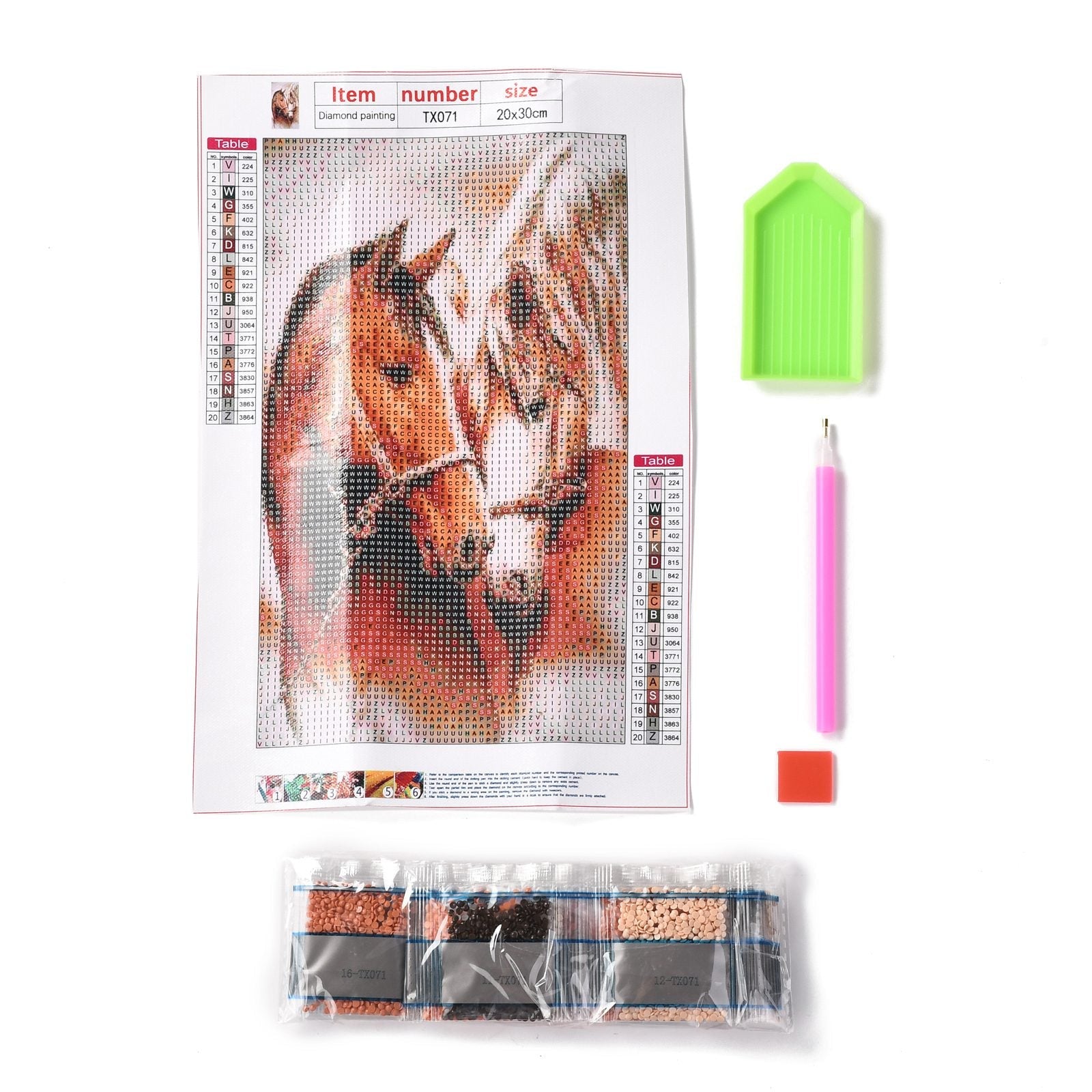 Craspire 5D DIY Diamond Painting Animals Canvas Kits, with Resin