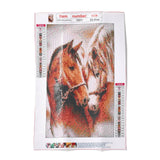 Craspire 5D DIY Diamond Painting Animals Canvas Kits, with Resin Rhinestones, Diamond Sticky Pen, Tray Plate and Glue Clay, Horse Pattern, 30x20x0.02cm, 4Set/Pack