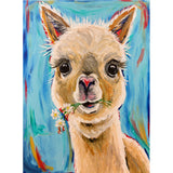 Craspire 5D DIY Diamond Painting Animals Canvas Kits, with Resin Rhinestones, Diamond Sticky Pen, Tray Plate and Glue Clay, Alpaca Pattern, 30x19.5x0.02cm, 4Set/Pack