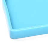 Valentine's Day Theme DIY Pendant Silicone Molds, Resin Casting Molds, For UV Resin, Epoxy Resin Jewelry Making, Heart, Deep Sky Blue, 71x75x6mm, Hole: 3mm