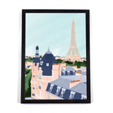 Craspire DIY 5D Paris City Canvas Diamond Painting Kits, with Resin Rhinestones, Sticky Pen, Tray Plate, Glue Clay, Frame and Drawing Pin, for Home Wall Decor Full Drill Diamond Art Gift, Eiffel Tower, 399x297x3mm, 2Set/Pack